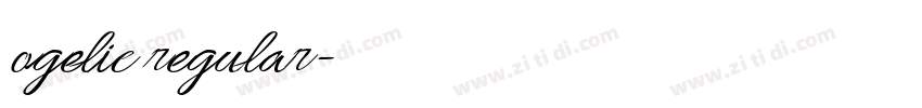 ogelic regular字体转换